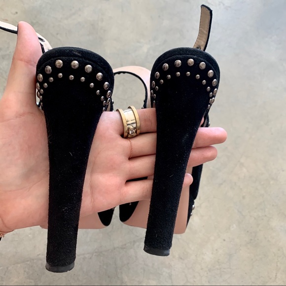 CONSIGNED - PRADA✨Studded Platform Heels - Picture 4 of 6